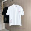 CH Kroxin 25FW Spring/Summer New Round Neck T-shirt With Patchwork Chain Embroidered Using Heav pydhx75o