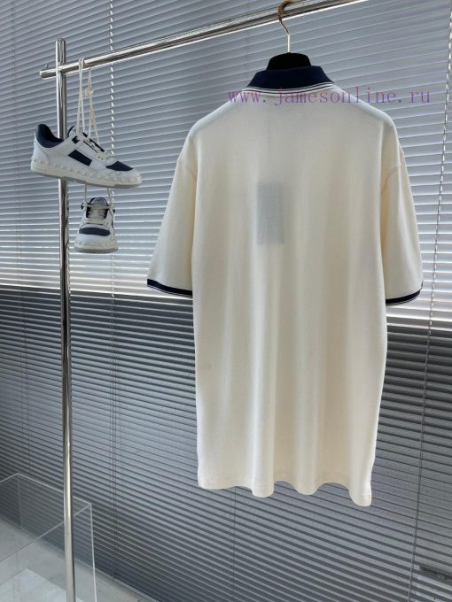 -GUCC 2025 New Interlocking Zhangzai Polo Shirt Short Sleeve Original 11 Development High Densi zip4ocj5 - Image 9