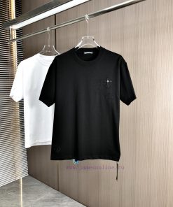 CH Kroxin 25FW Spring/Summer New Round Neck T-shirt With Cloth Embroidered Original Version Mad uw2hccqa
