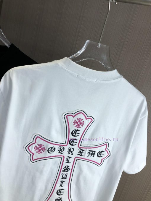 CH Kroxin 25FW Spring/Summer New Round Neck T-shirt With Patchwork Chain Embroidered Using Heav pydhx75o - Image 10