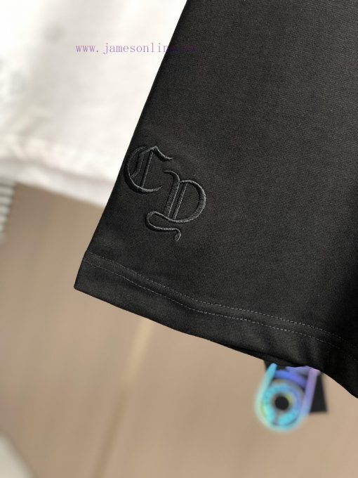 CH Kroxin 25FW Spring/Summer New Round Neck T-shirt With Cloth Embroidered Original Version Mad uw2hccqa - Image 4