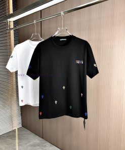 CH Kroxin 25FW Spring/Summer New Round Neck T-shirt With Colorful Sanskrit Letter Embroidery Ma 5vcys0nh
