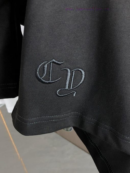 CH Kroxin 25FW Spring/Summer New Round Neck T-shirt With Cloth Embroidered Original Version Mad uw2hccqa - Image 7