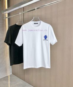 CH Kroxin 25FW Spring/Summer New Round Neck T-shirt Tatami Colorful Leather Embroidered With He n7xeosyy