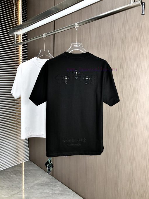 CH Kroxin 25FW Spring/Summer New Round Neck T-shirt With Cloth Embroidered Original Version Mad uw2hccqa - Image 9