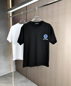 CH Kroxin 25FW Spring/Summer New Round Neck T-shirt Tatami Colorful Leather Embroidered With He 8e4bryye