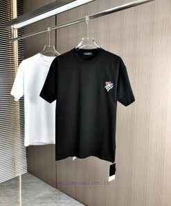 Lvjia 25FW Spring/Summer New Round Neck T-shirt With Needle Wiping Flower Lock Chain Embroidery hlvb4xcc