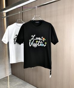 Lvjia 25FW Spring/Summer New Round Neck T-shirt With Needle Wiping Lock Chain Embroidery. The B 5s9vt550