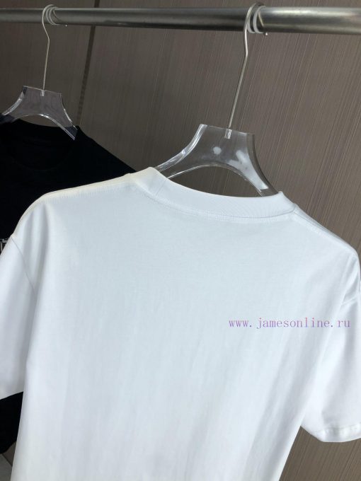 Dior 25FW Spring/Summer New Round Neck T-shirt With Old Flowers Dior Cowboy Jacquard Embroidere zm78e936 - Image 9