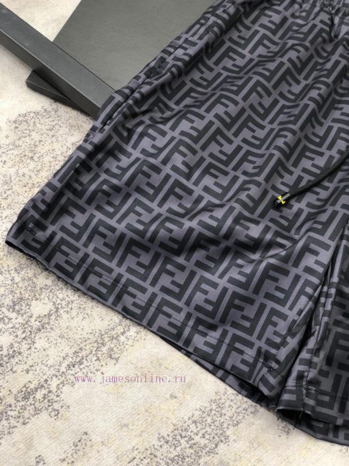 Fendi 2024 Summer Men's Casual Shorts Beach Pants Customized Quick Drying Fabric Soft And Smoot n588n1cr - Image 7