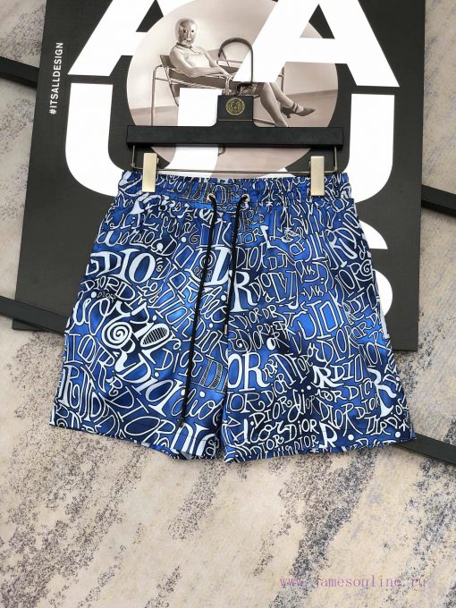 Dior 2024 Summer Men's Casual Shorts Beach Pants Customized Quick Drying Fabric Soft And Smooth 0bf0f12n