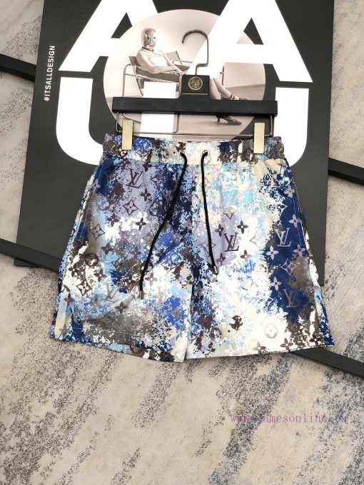 LV 2024 Summer Men's Casual Shorts Beach Pants Customized Quick Drying Fabric Soft And Smooth T et5ljbk7