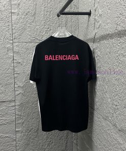 Balenciaga Paris 2025 Spring/Summer New Short Sleeve T-shirt Classic Pink Letter Thick Plate Th 0z1fvawz