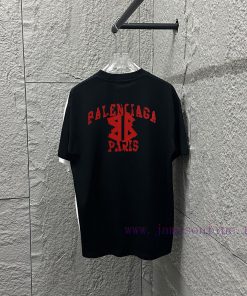 Balenciaga Paris 2025 Spring/Summer New Short Sleeve T-shirt Classic Red Letter Front And Back 9mkuxa0p
