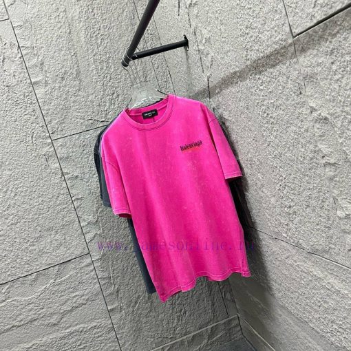 BAL * Paris * 2025 Spring And Summer New Snowflake Vintage Round Neck Short Sleeve With Washed zx6yfk2f - Image 5