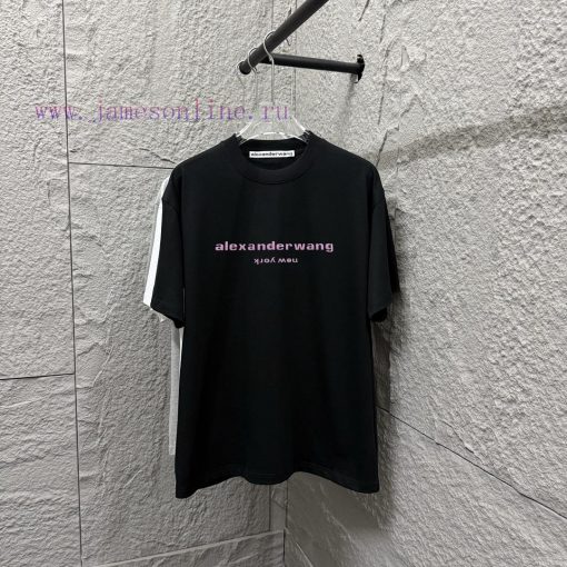 Alexander Wang * Alexander * 2025 Spring/Summer New Pink Letter Wang Foam Crafted Short Sleeve p789kzed