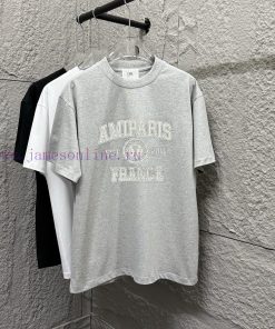 Ami * 2025 Spring/Summer New Collection Ami Letter Plush Craft Customized Double Yarn Plain Cot ody7ffgd