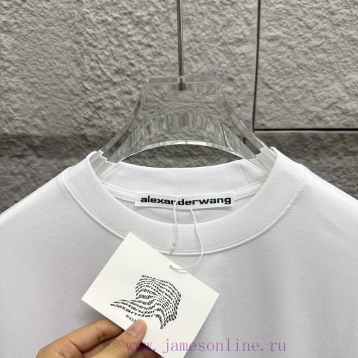 Alexander Wang * Alexander * 2025 Spring/Summer New Pink Letter Wang Foam Crafted Short Sleeve ahbl7nta - Image 4