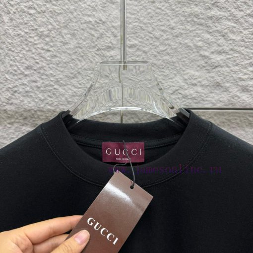 Gu Gu * Chi 2025 Spring/Summer New Collection Pink Letter Double G Embroidered Short Sleeve T-s k3tocg21 - Image 6