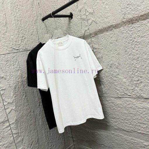 MM6 Magi * La 2025 Spring/Summer New Collection Chest Letter Embroidered Back Tape Printed Shor yfg2eutf - Image 5