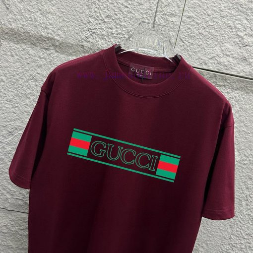 Gu Gu * Chi 2025 Spring/Summer New Collection Chest Letter Double G Printed Short Sleeve T-shir ibv47gxr - Image 4