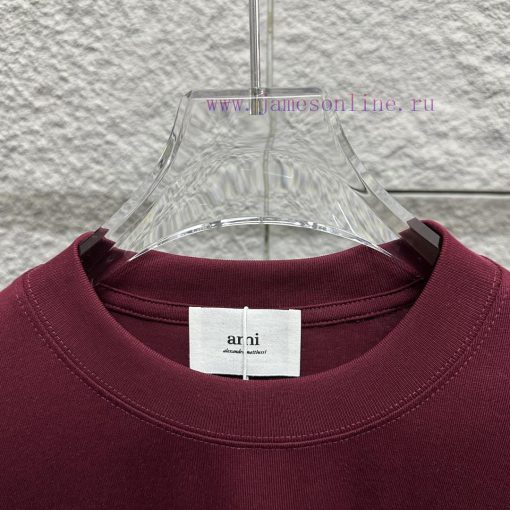 Ami 2025 Spring/Summer New Ami Rainbow Love Printed Custom Double Yarn Plain Cotton Fabric Shor niis7ov2 - Image 7