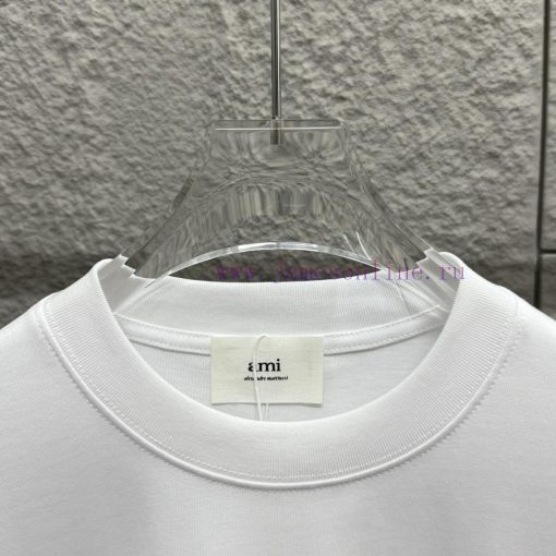 Ami 2025 Spring/Summer New Ami Rainbow Love Printed Custom Double Yarn Plain Cotton Fabric Shor gftpogue - Image 8