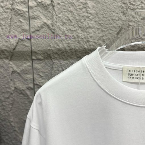 MM6 Magi * 2025 Spring/Summer New Collection Classic Embroidered Chest Back Letter Printed Shor n42m9o6b - Image 7