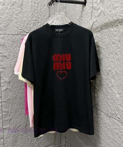 Miu Miu 2025 Spring/Summer New Collection Classic Simple Plush Craftsmanship Letter Love Short xlx5ja1m
