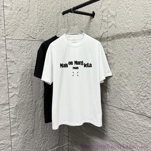 MM6 Magi * La 2025 Spring/Summer New Collection MM6 Letter Totem Classic Foam Craft Short Sleev nqym7csz
