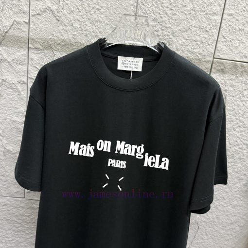 MM6 Magi * La 2025 Spring/Summer New Collection MM6 Letter Totem Classic Foam Craft Short Sleev f7kz040h - Image 4