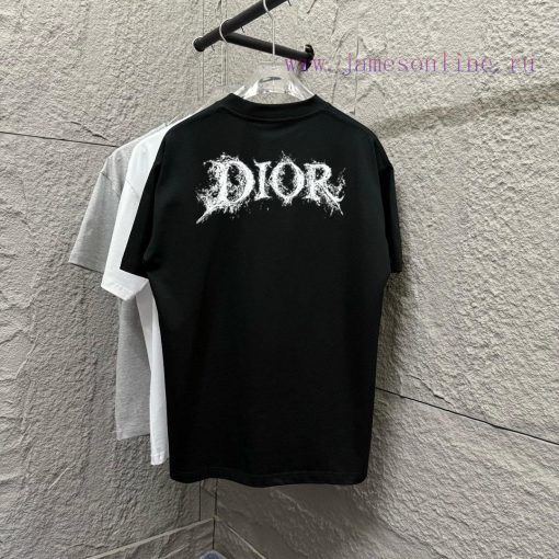Dior 2025 Spring/Summer New Collection Classic Inkjet Letter Front And Back Printing Simple And isxb54mg - Image 3