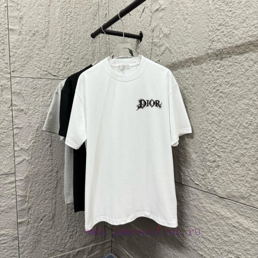 Dior 2025 Spring/Summer New Collection Classic Inkjet Letter Front And Back Printing Simple And dfqakynj - Image 2