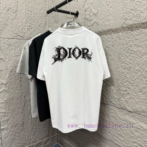 Dior 2025 Spring/Summer New Collection Classic Inkjet Letter Front And Back Printing Simple And dfqakynj - Image 3