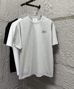 Ami 2025 Spring/Summer New Collection Ami Letter Embroidered Custom Double Yarn Plain Cotton Fa 4p92rppb