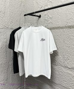 Ami 2025 Spring/Summer New Collection Ami Letter Embroidered Custom Double Yarn Plain Cotton Fa pj04x56a