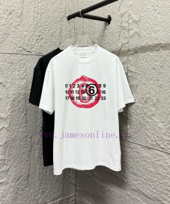 MM6 Magi * 2025 Spring/Summer New Collection Chest Snake Year Digital Printed Short Sleeve T-sh bo2gynjj