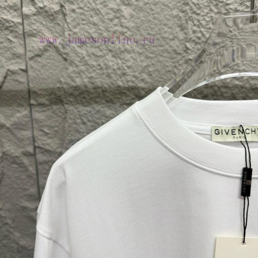 Givenchy Gvc * Givenchy 2025 Spring/Summer New Shark Totem Letter Printed Custom Double Yarn Pl xtq7qncq - Image 5