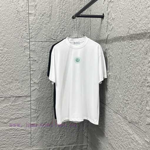 Lulu * LeMoncler 2025 Spring/Summer New Short Sleeve T-shirt With Classic Small Circle On The C i366ptfp
