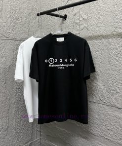 MM6 Magi * La 2025 Spring/Summer New Item MM6 Number Letter Classic Foam Craft Short Sleeve T-s anc3mnbk
