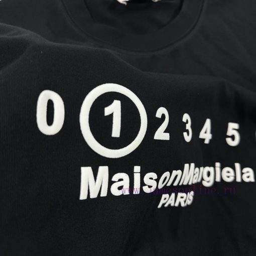 MM6 Magi * La 2025 Spring/Summer New Item MM6 Number Letter Classic Foam Craft Short Sleeve T-s anc3mnbk - Image 3