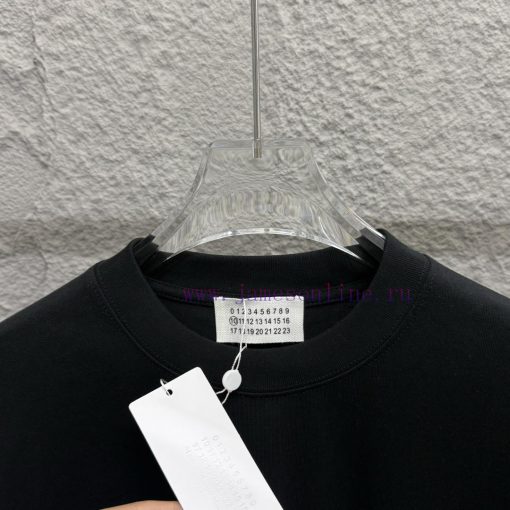 MM6 Magi * La 2025 Spring/Summer New Item MM6 Number Letter Classic Foam Craft Short Sleeve T-s anc3mnbk - Image 7