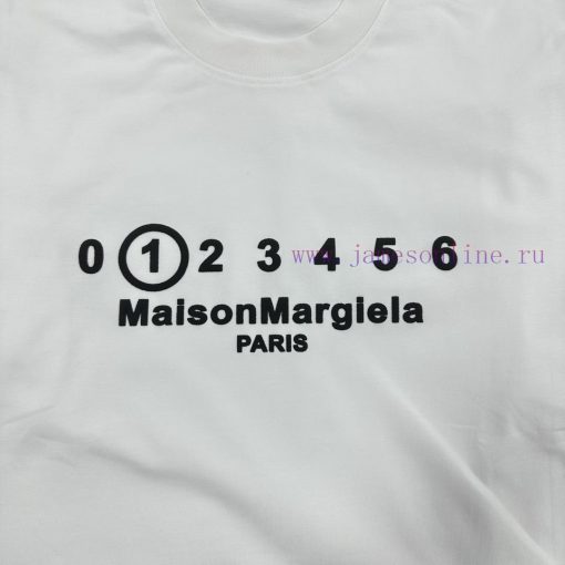 MM6 Magi * La 2025 Spring/Summer New Item MM6 Number Letter Classic Foam Craft Short Sleeve T-s vxhpj7d0 - Image 7