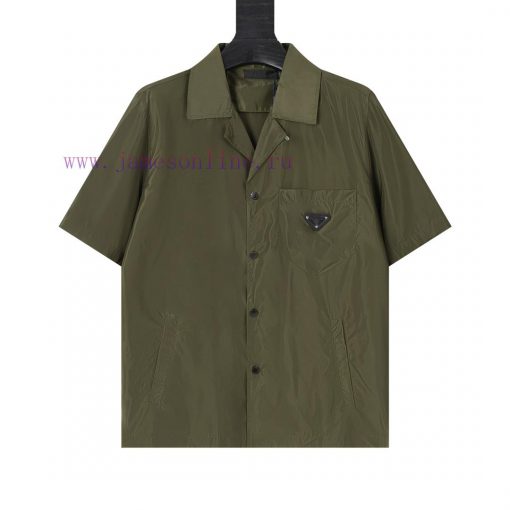 New PRAD. A Nylon Short Sleeve Shirt Jacket Oversize Shirt Made Of Re Nylon Recycled Nylon Fabr 4l2ru0f1