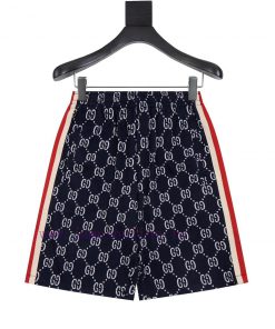 CI Gucci Classic Full Print Jacquard ShortsOriginal Customized Pure Cotton Jacquard Fabric Pock 4rivv0k7