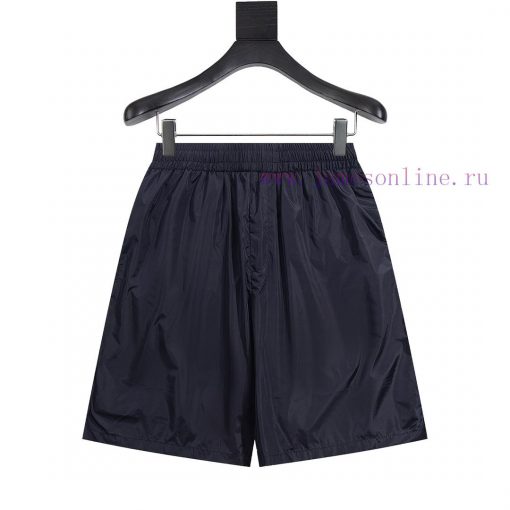 PRAD Prada 24ss Spring/summer Black Navy Blue Classic Casual Metal Triangle Logo Shorts With El 53f0x8c1 - Image 2
