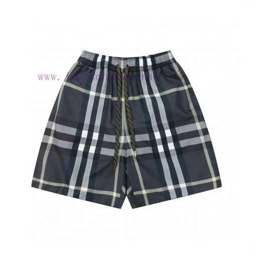Burberry 2022 Spring/Summer New Burberry Plaid Elastic Drawstring Shorts Lined With Mesh Lining ue5ponn7 - Image 2