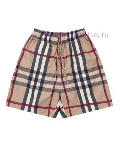 Burberry 2022 Spring/Summer New Burberry Plaid Elastic Drawstring Shorts Lined With Mesh Lining 4i54mq53