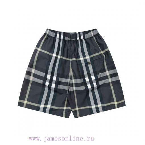 Burberry 2022 Spring/Summer New Burberry Plaid Elastic Drawstring Shorts Lined With Mesh Lining ue5ponn7 - Image 3
