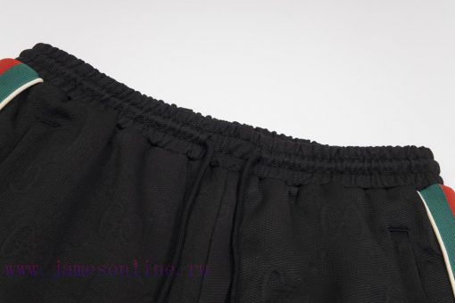 Guc 21 Early Autumn New Dark Pattern Jacquard Ribbon Set Shorts Knitted Logo Polyester Fiber Fa h1p5jugo - Image 5